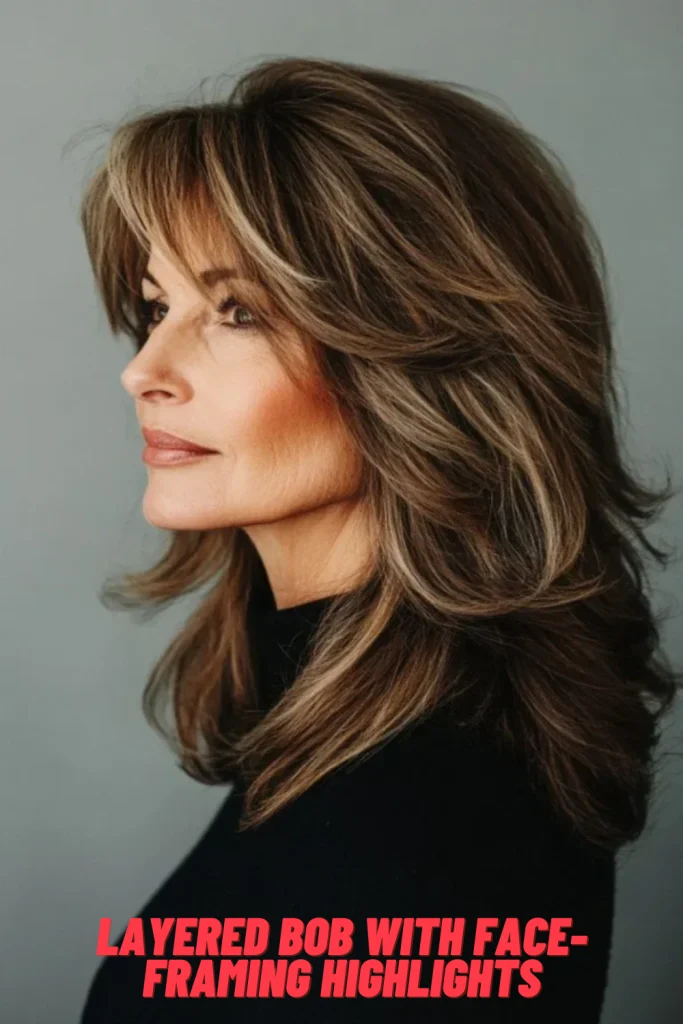 Layered Bob with Face-Framing Highlights