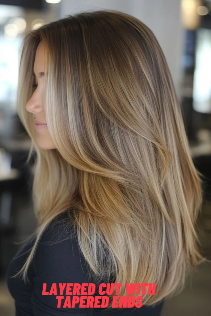 Layered Cut with Tapered Ends