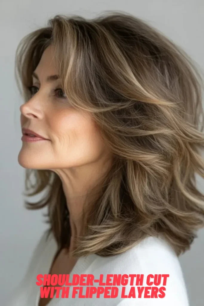 Shoulder-Length Cut with Flipped Layers