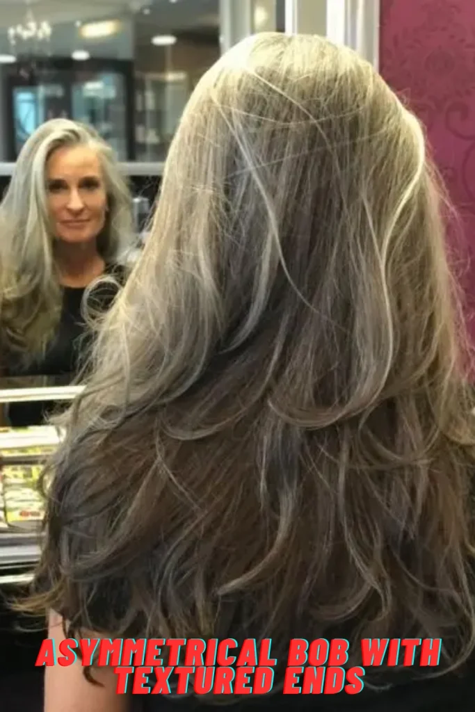 Asymmetrical Bob with Textured Ends