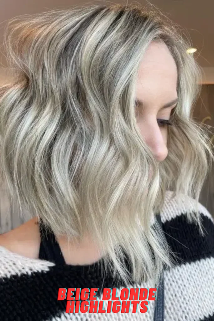 Beige Blonde Highlights