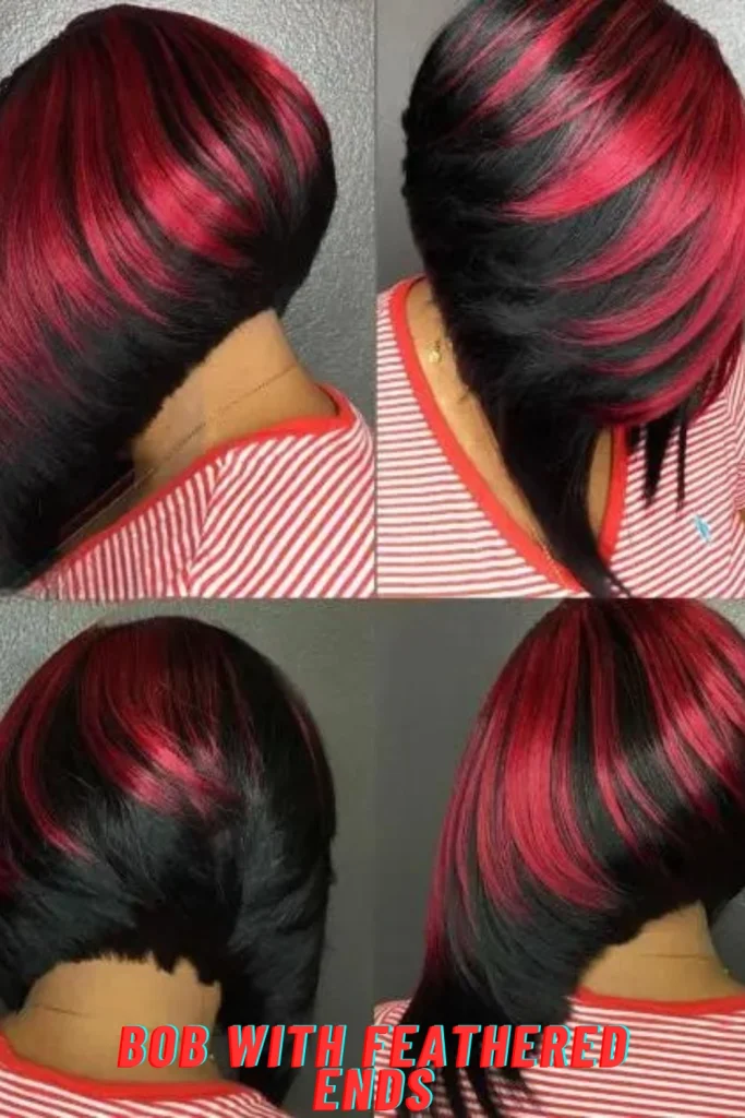 Bob with Feathered Ends
