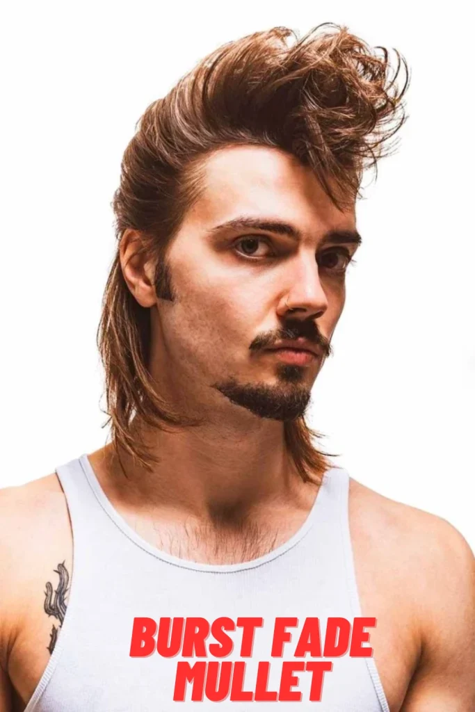 Burst Fade Mullet