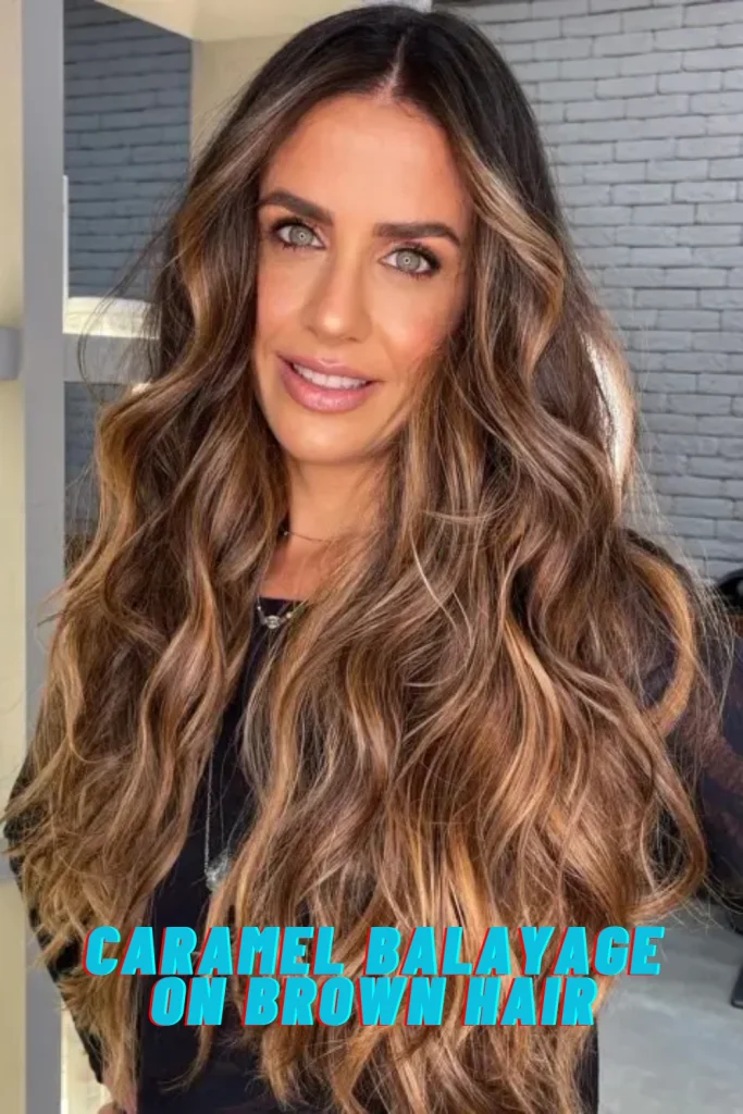Caramel Balayage on Brown Hair