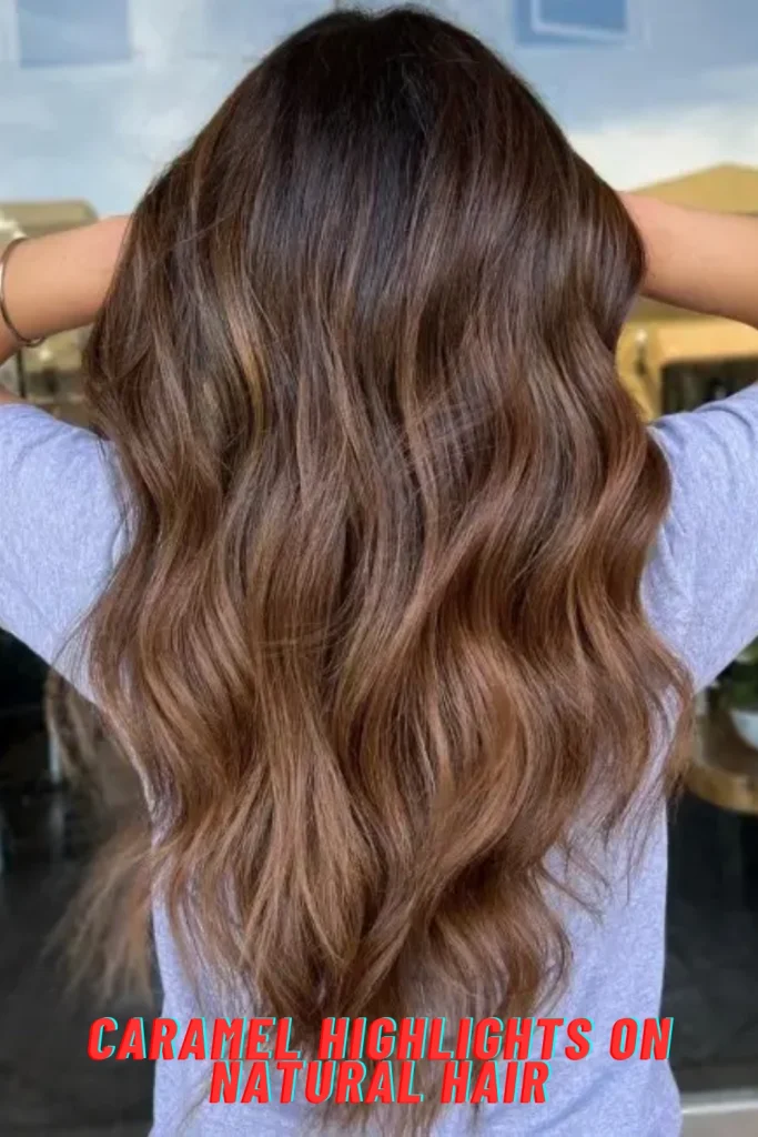 Caramel Highlights on Natural Hair