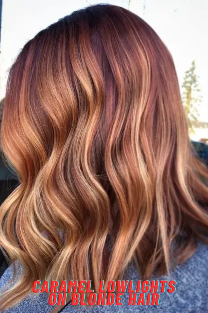 Caramel Lowlights on Blonde Hair