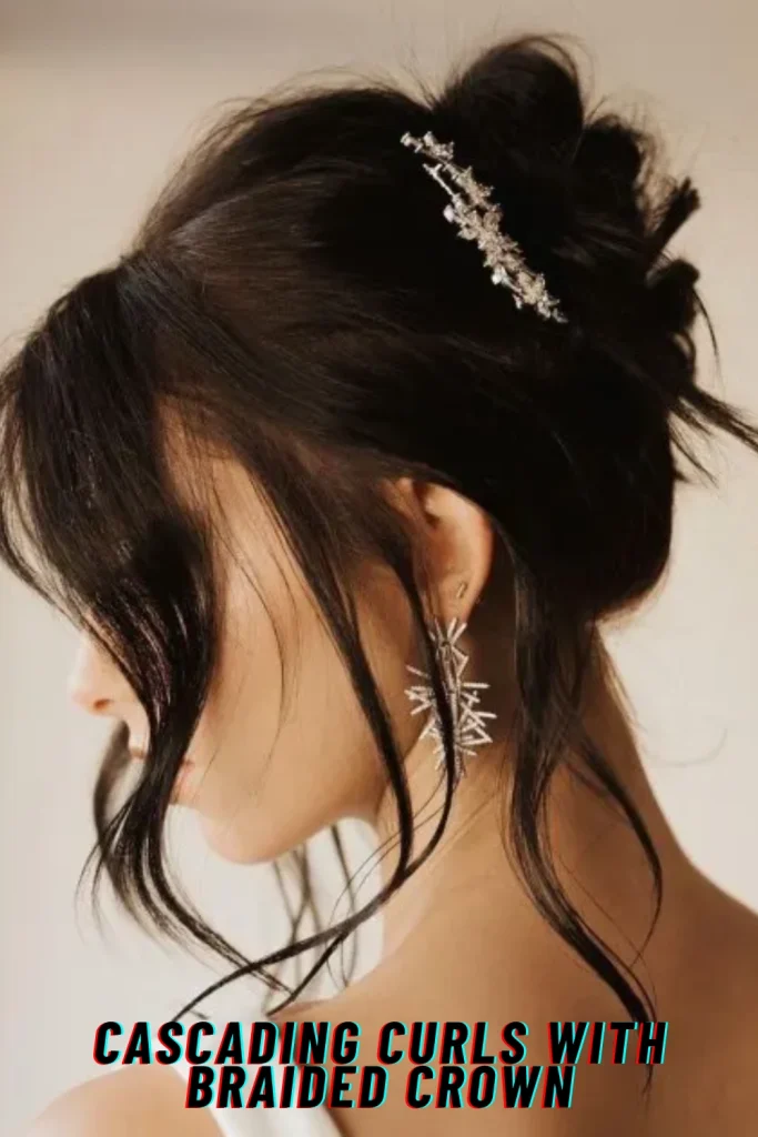 Cascading Curls with Braided Crown