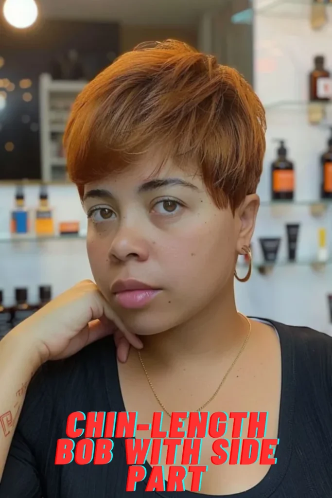 Chin-Length Bob with Side Part