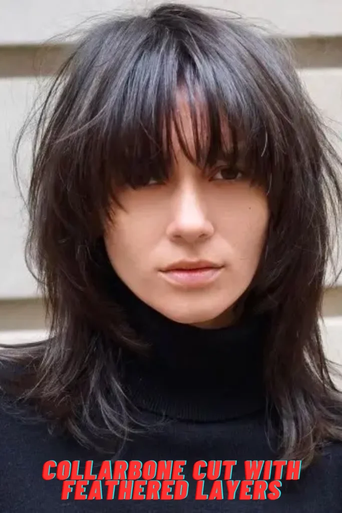 Collarbone Cut with Feathered Layers