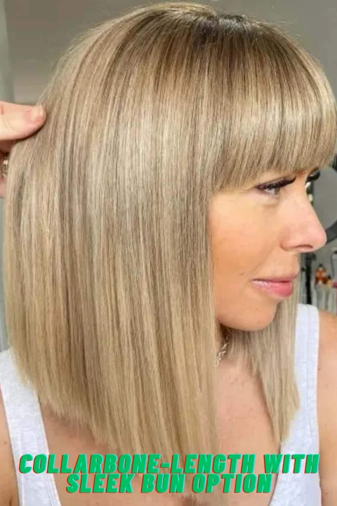 Collarbone-Length with Sleek Bun Option