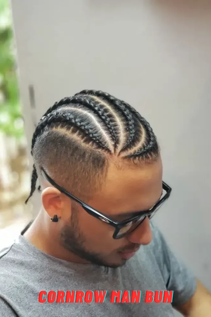Cornrow Man Bun
