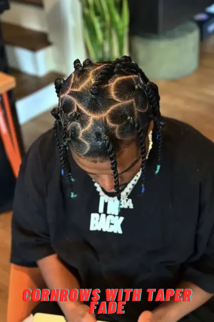 Cornrows with Taper Fade