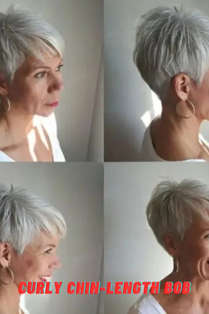 Curly Chin-Length Bob