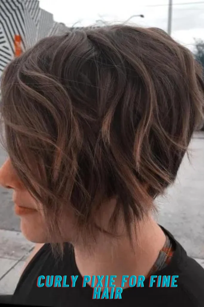 Curly Pixie for Fine Hair