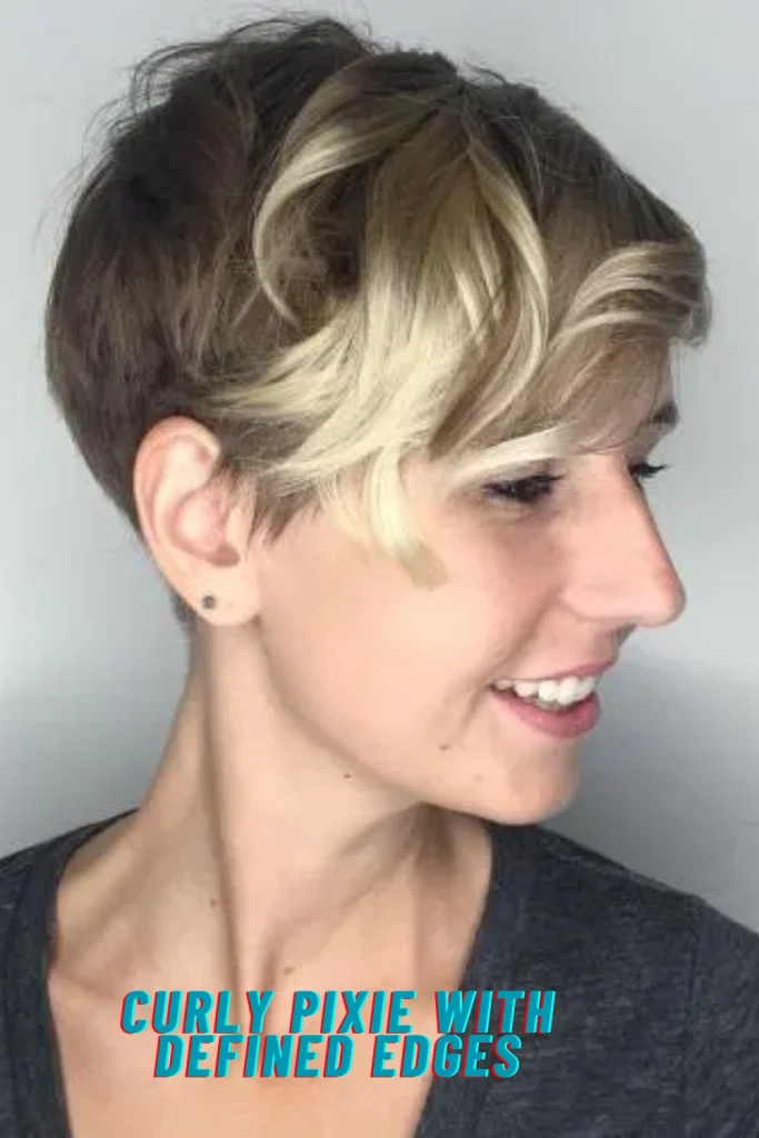 Curly Pixie with Defined Edges