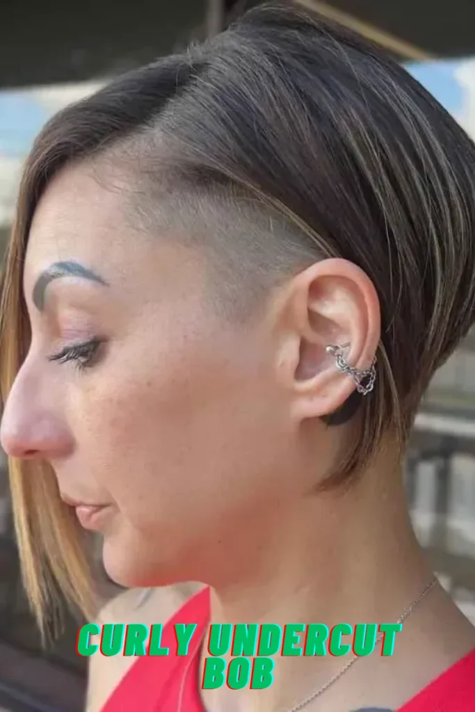 Curly Undercut Bob