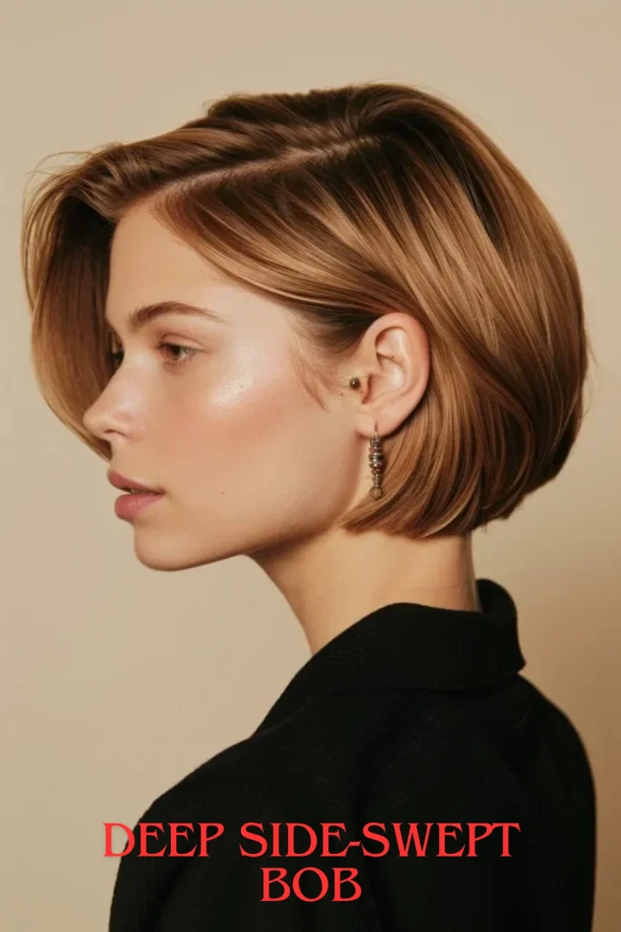 Deep Side-Swept Bob