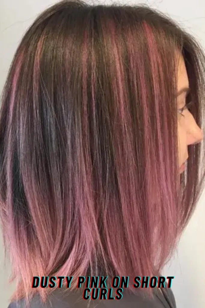 Dusty Pink on Short Curls