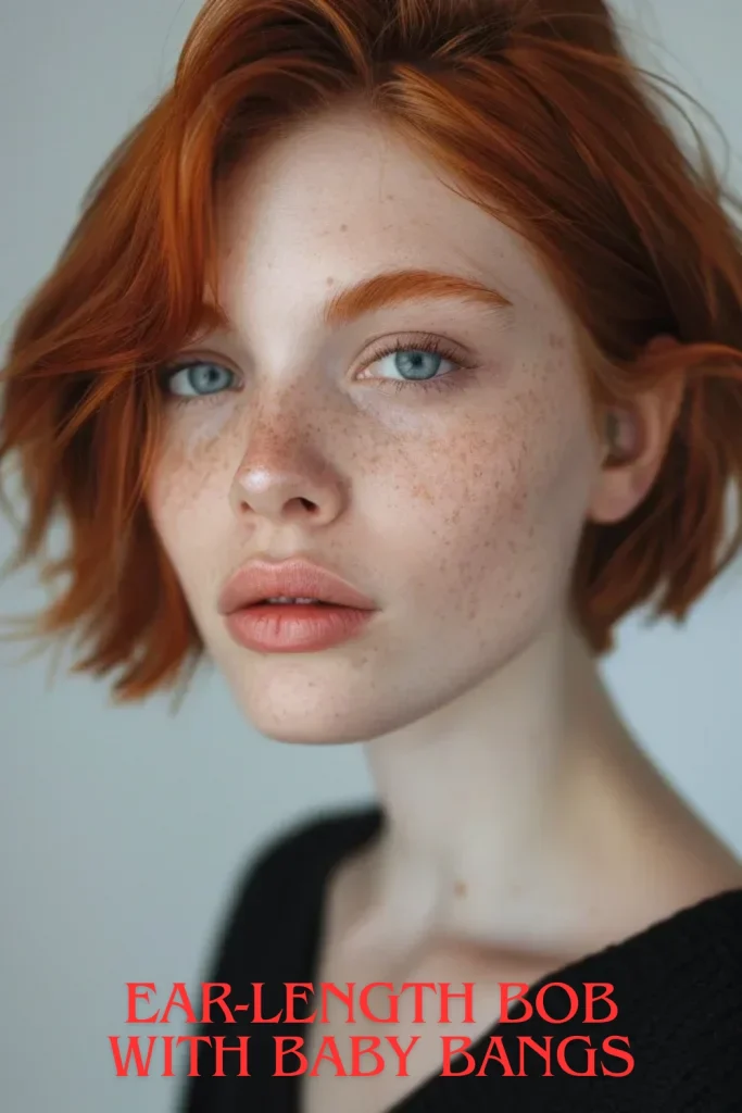 Ear-Length Bob with Baby Bangs