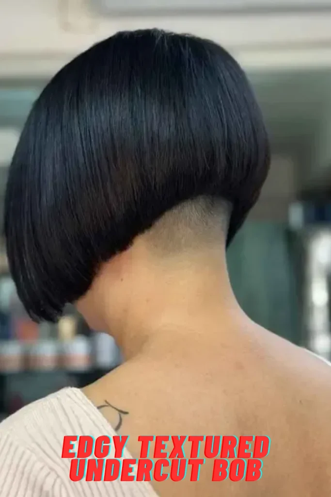 Edgy Textured Undercut Bob