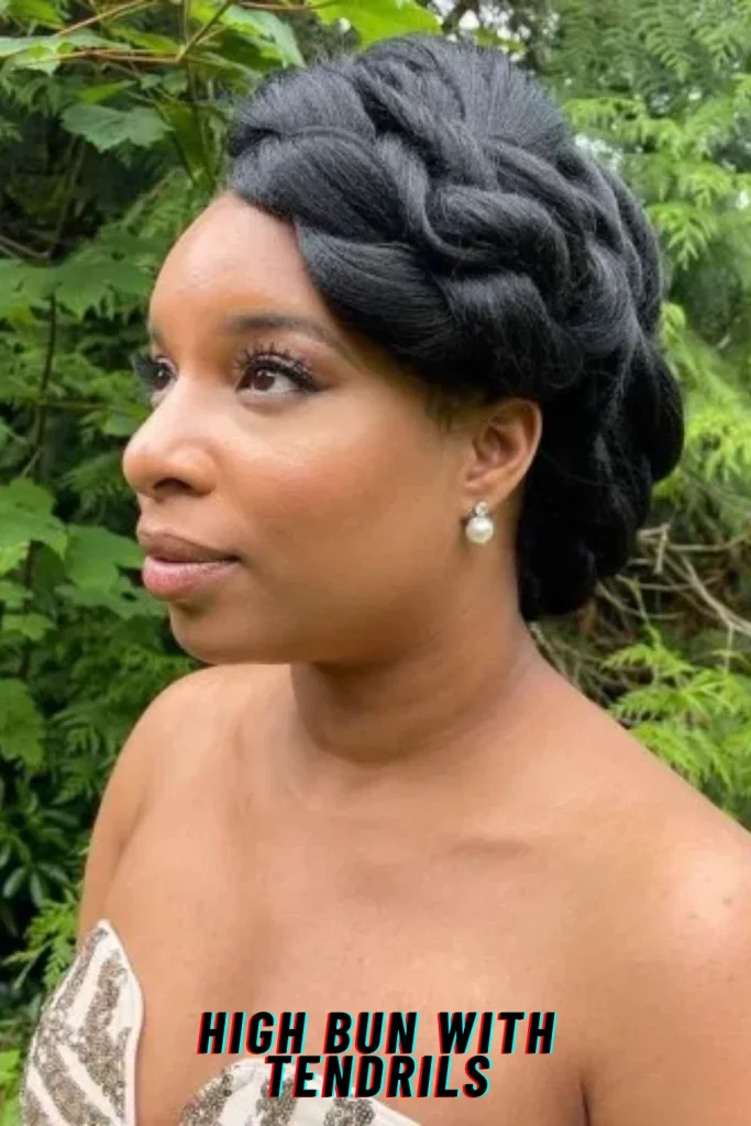 High Bun with Tendrils