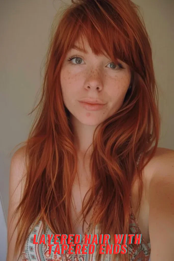 Layered Hair with Tapered Ends