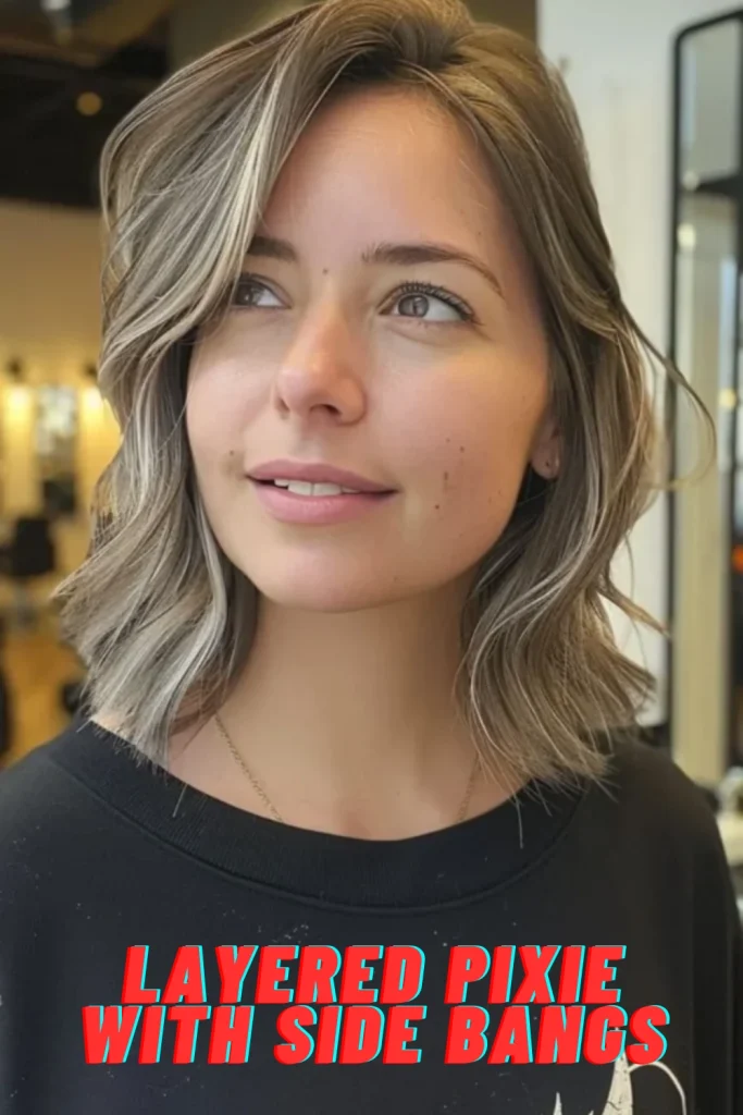 Layered Pixie with Side Bangs