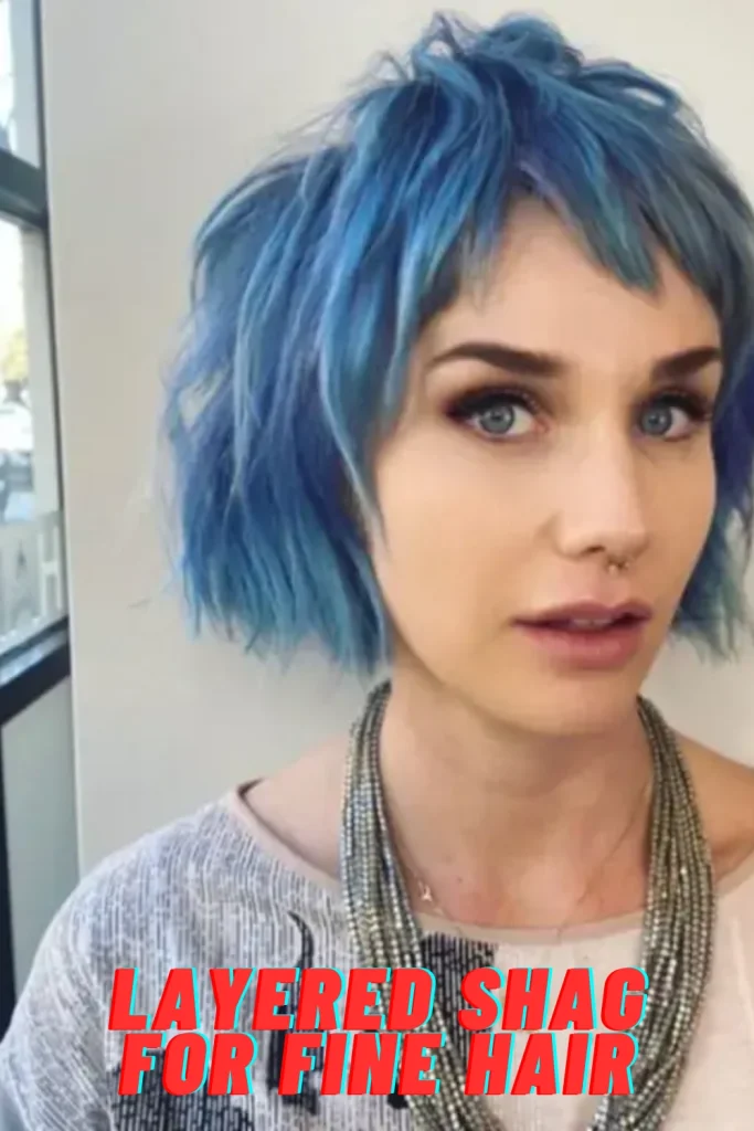 Layered Shag for Fine Hair