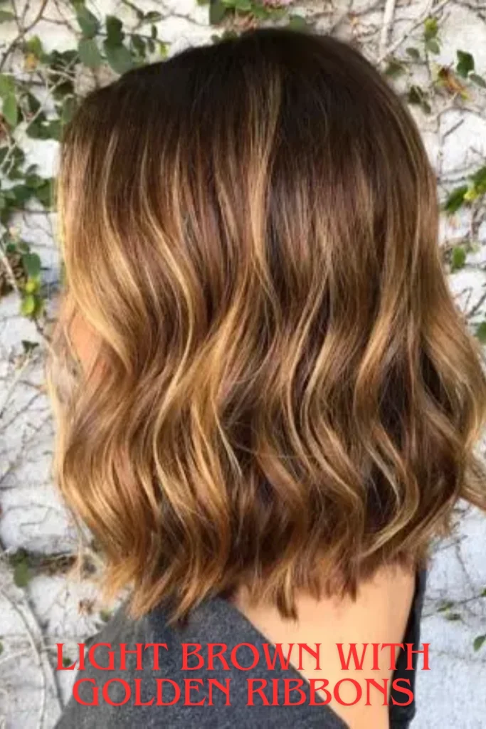 Light Brown with Golden Ribbons