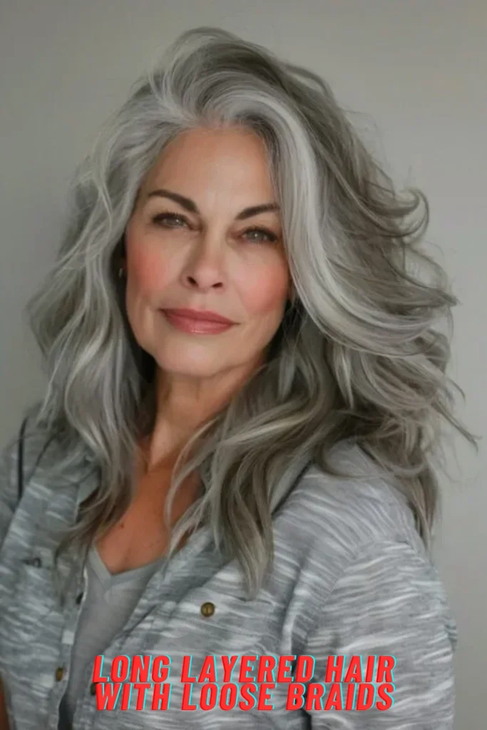 Long Layered Hair with Loose Braids