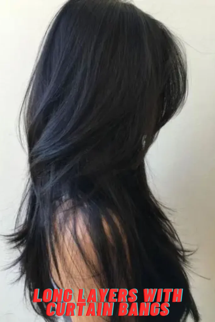 Long Layers with Curtain Bangs