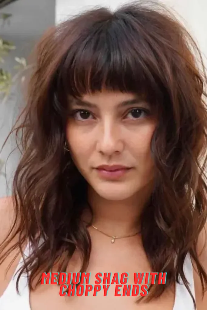 Medium Shag with Choppy Ends