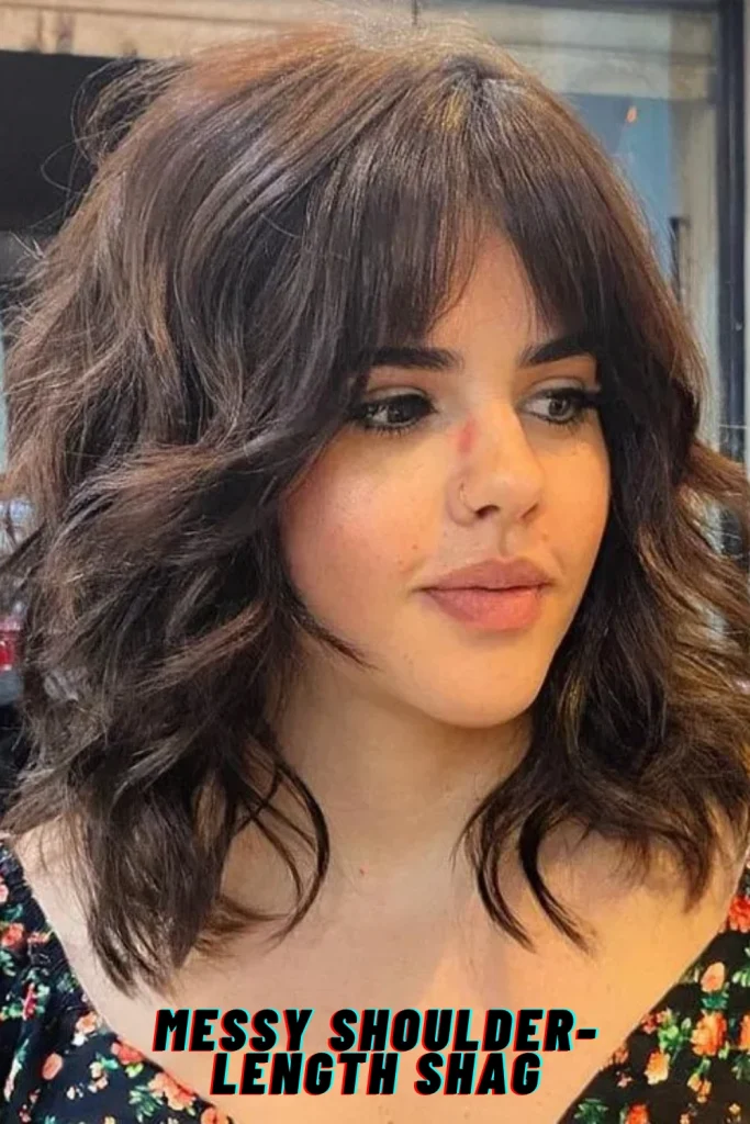 Messy Shoulder-Length Shag