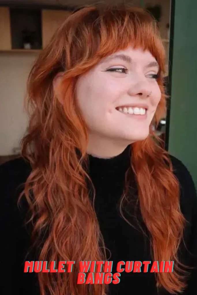 Mullet with Curtain Bangs