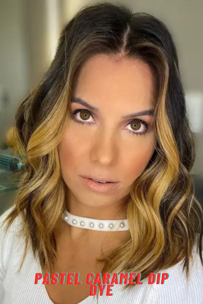 Pastel Caramel Dip Dye
