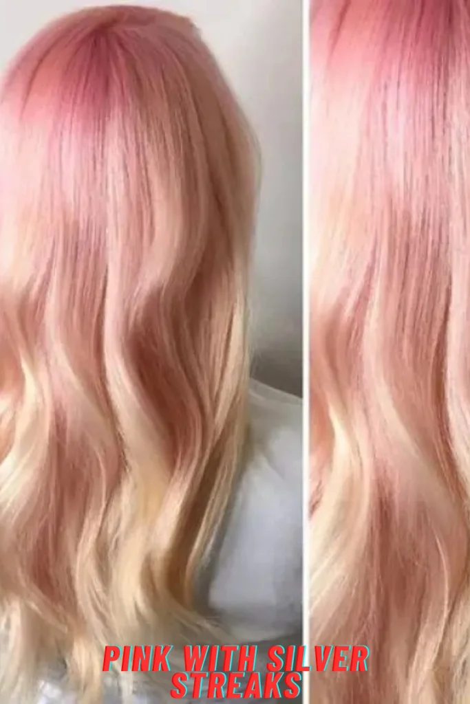 Pink With Silver Streaks