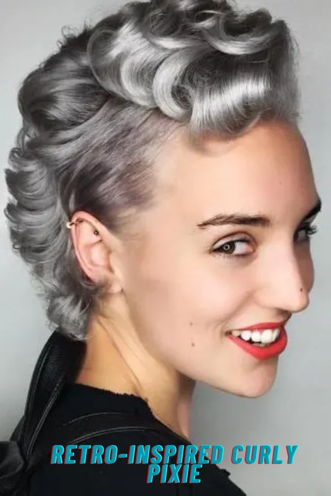 Retro-Inspired Curly Pixie