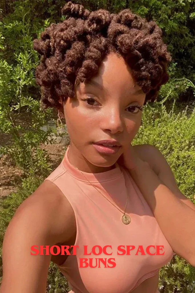 Short Loc Space Buns