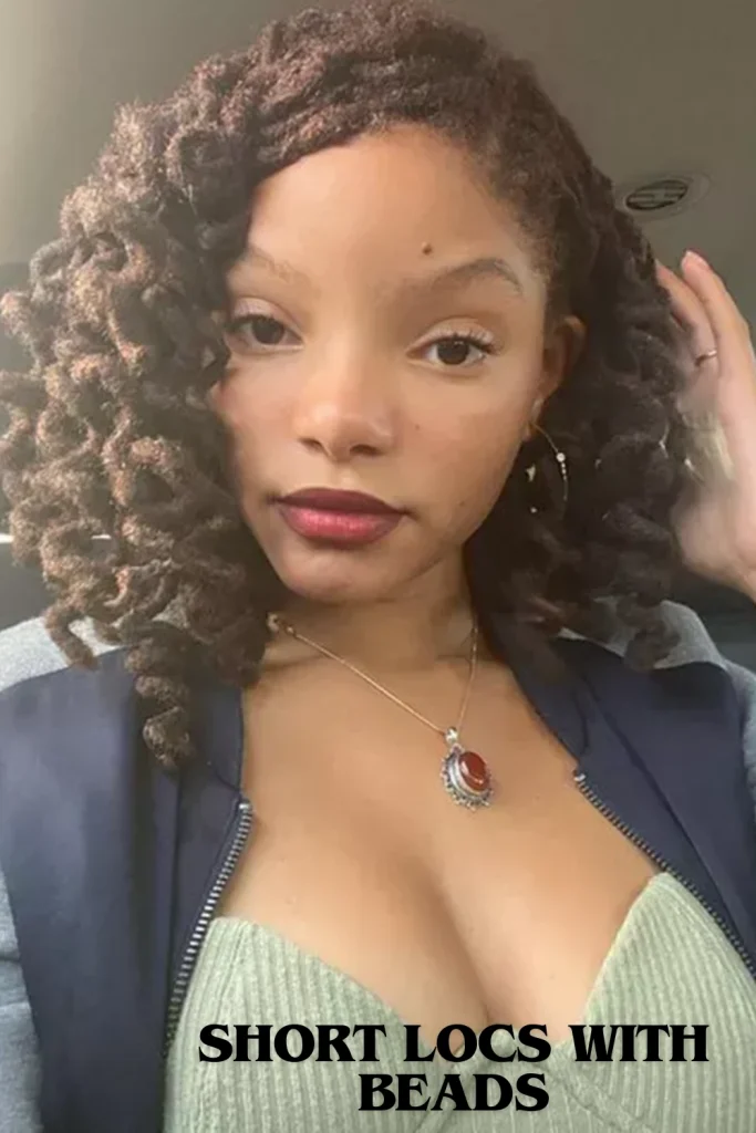 Short Locs with Beads