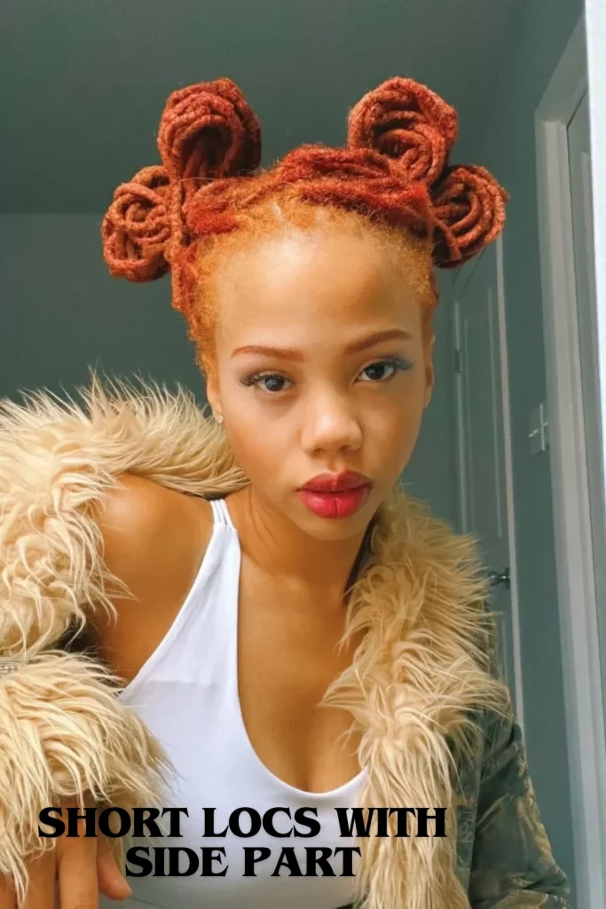 Short Locs with Side Part