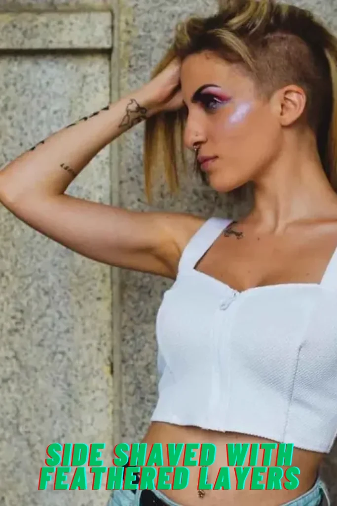 Side Shaved with Feathered Layers