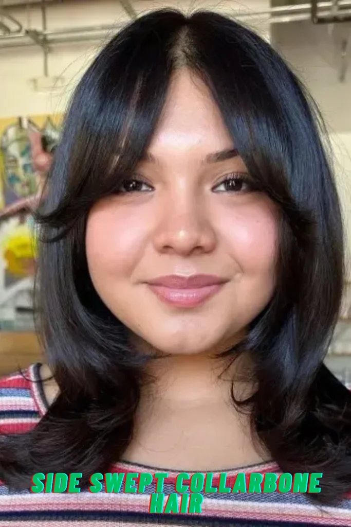 Side Swept Collarbone Hair