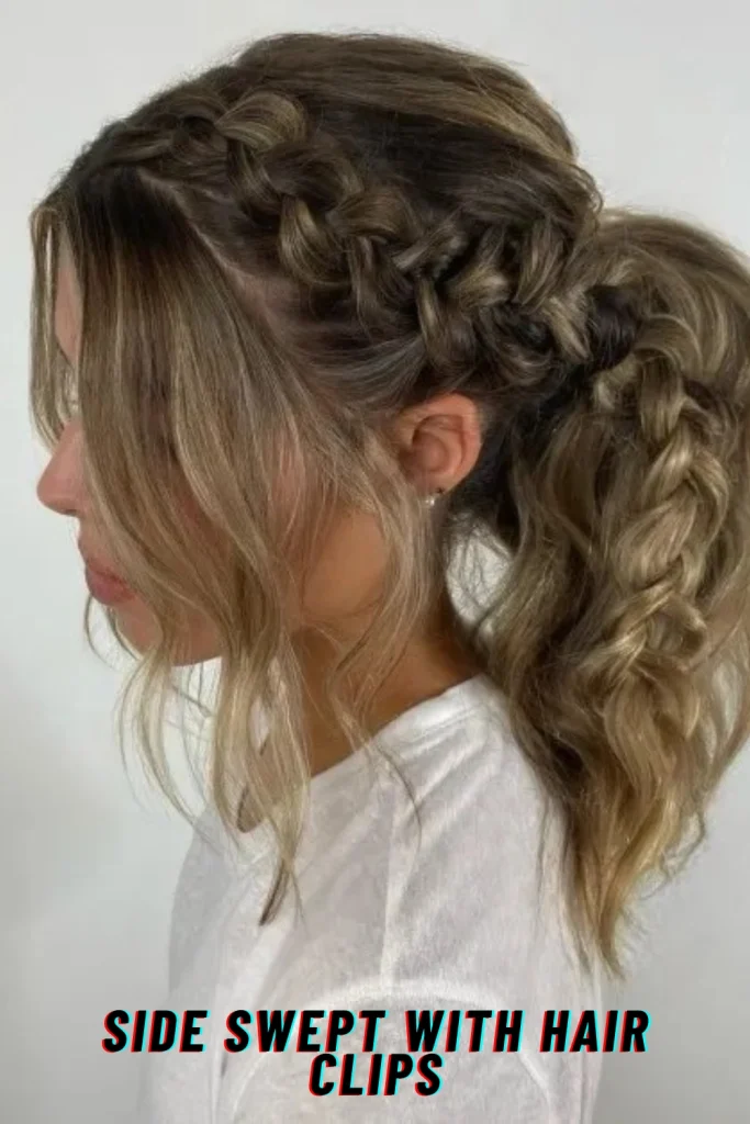 Side Swept with Hair Clips