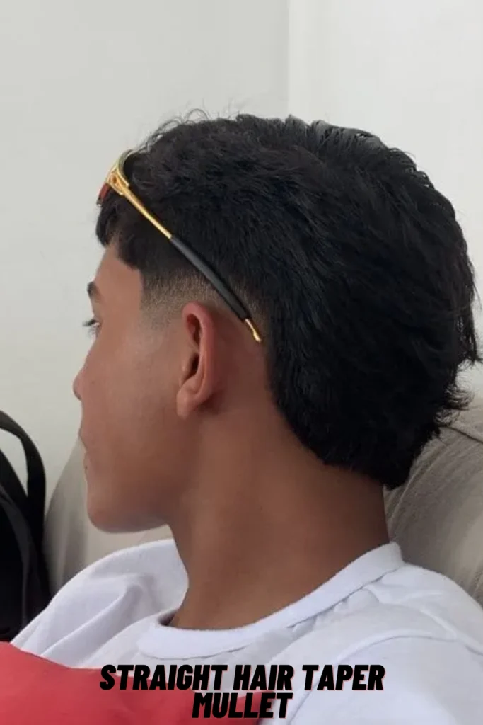 Straight Hair Taper Mullet