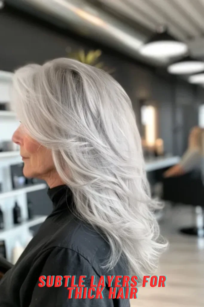 Subtle Layers for Thick Hair
