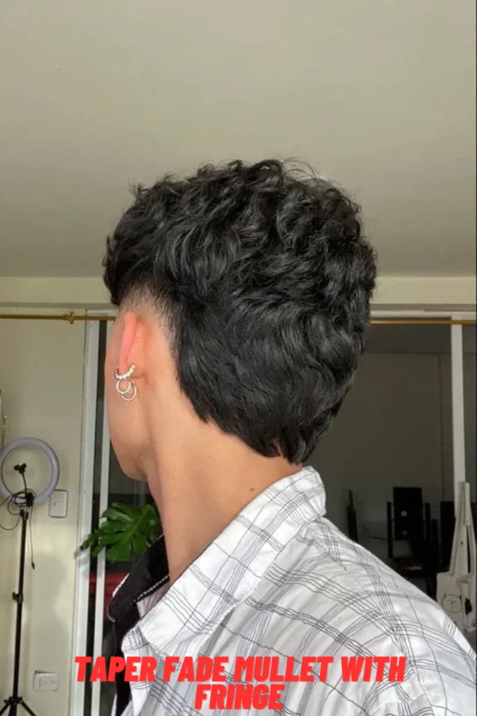 Taper Fade Mullet with Fringe