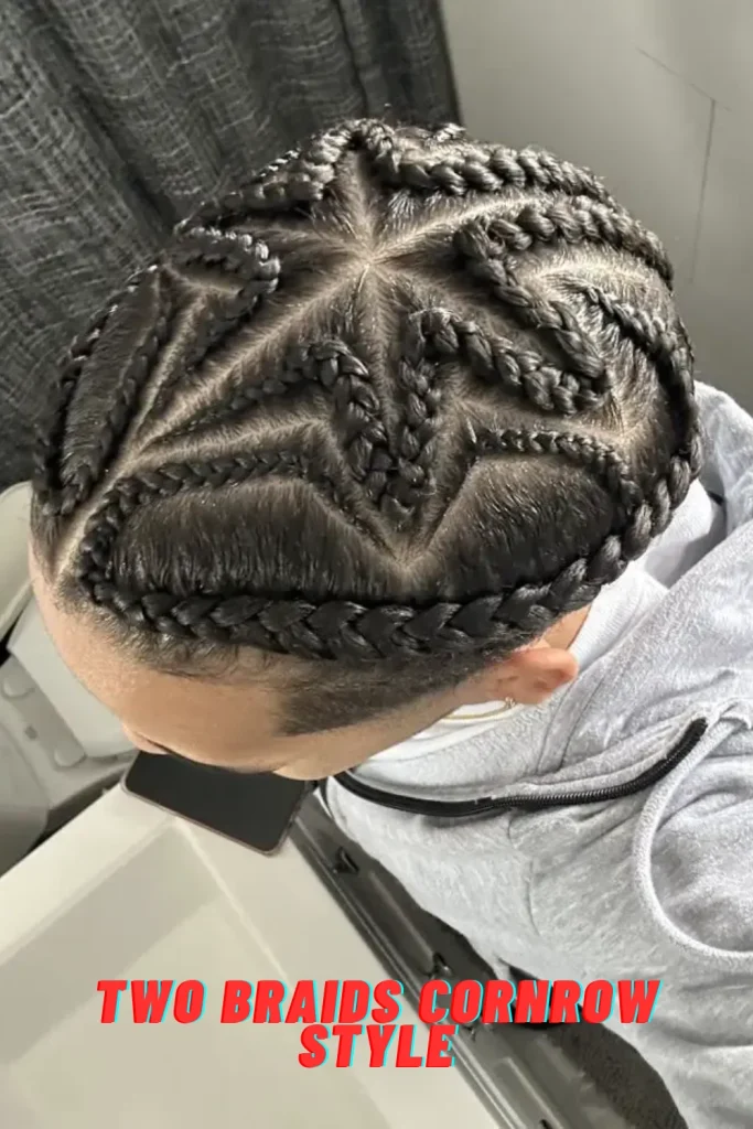 Two Braids Cornrow Style