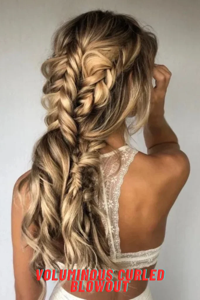 Voluminous Curled Blowout