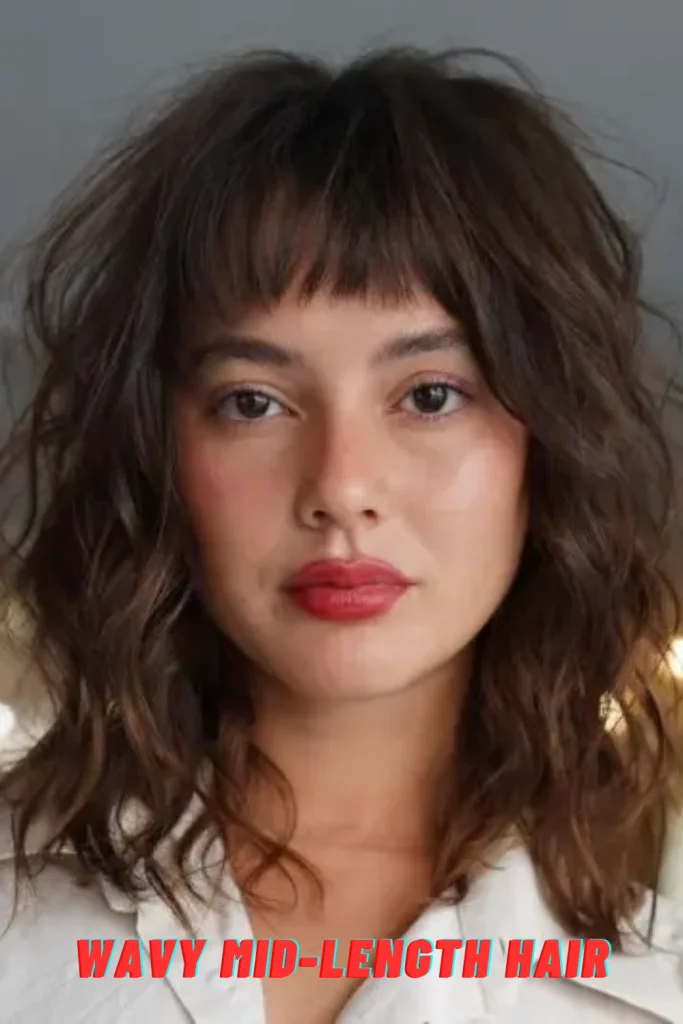 Wavy Mid-Length Hair