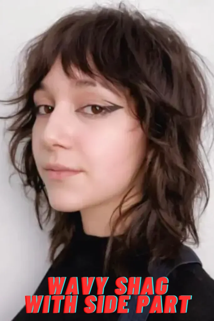 Wavy Shag with Side Part